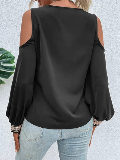 Black off shoulders blouse top