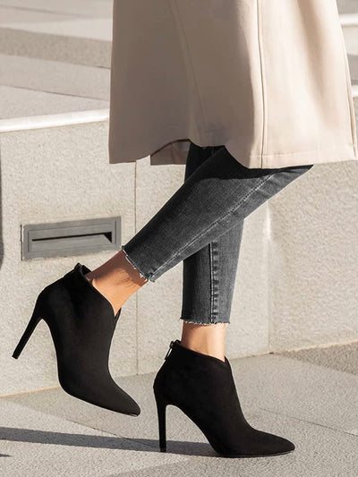 Black high heel stiletto boots