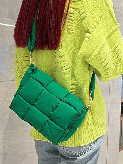 Emerald green handbag shoulder and crossbody
