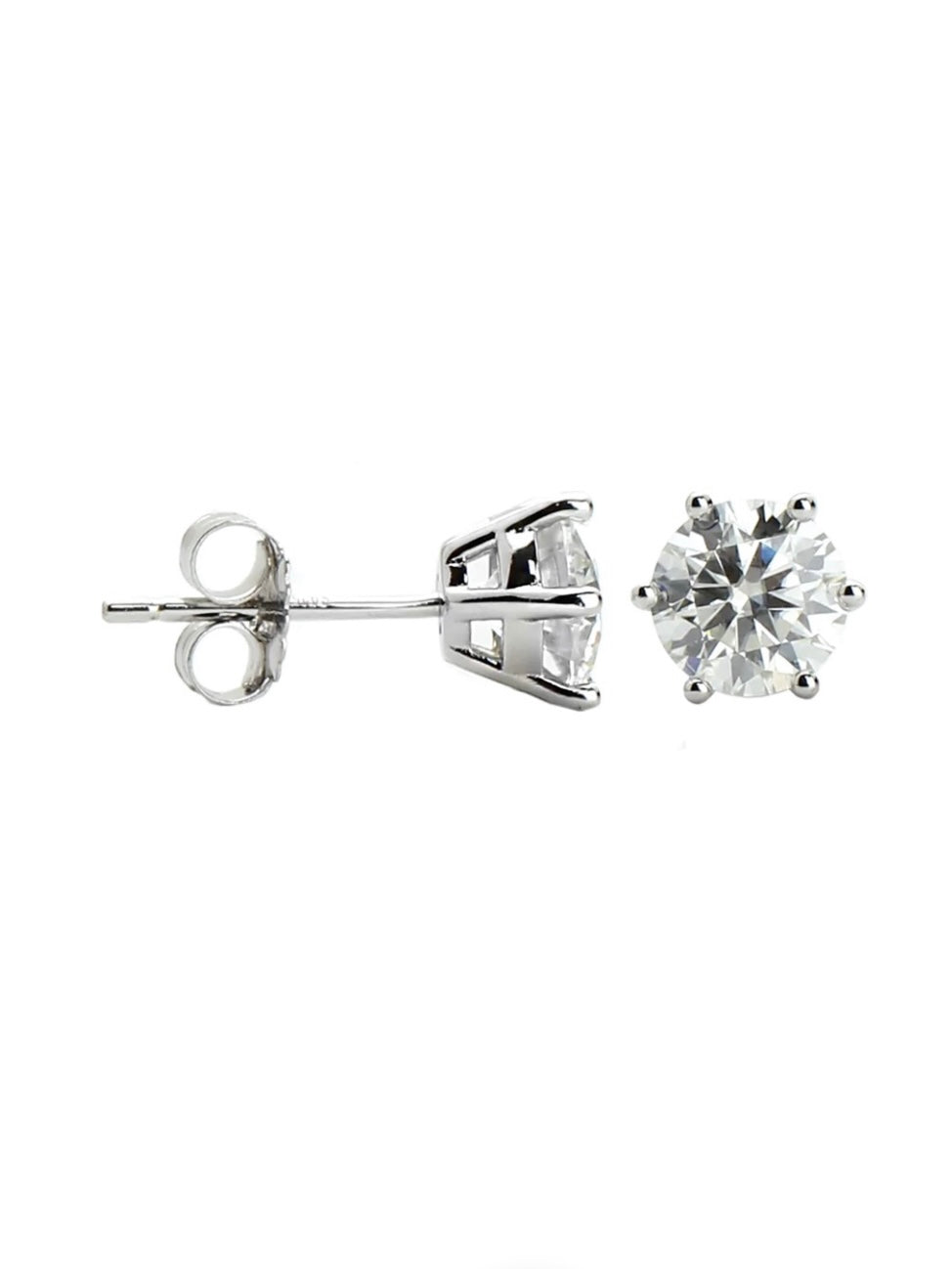 Bright solitaire earring