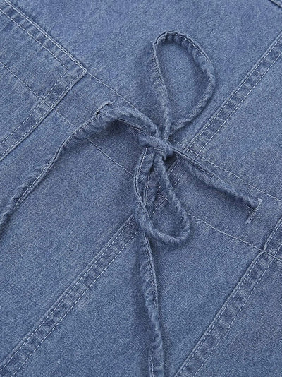 Light blue denim jumper overall