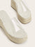 Translucent wedge high heels platform sandals