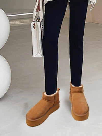Camel low height snow boots