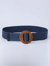 Blue round buckle boho belts