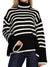 Black striped oversized sweater