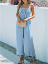 Light blue bow front loose and flare jumper overall