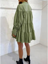 Green A-line midi dress
