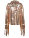 Gold sequins and tassels jacket