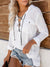 White roll up long sleeves tied shirt
