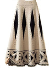 Beige and black  set of 2 crossed top and skirt