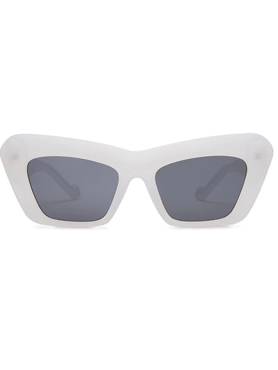White/Gray cat eye retro sunglasses