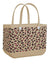Beige leopard print handbag