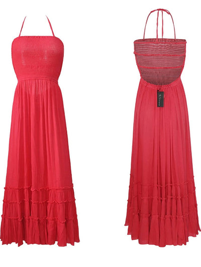 Red maxi dress