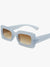 Retro light blue square sunglasses
