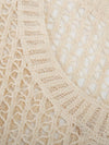 Beige knitted vest