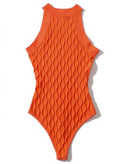 Wavy pattern one piece swimsuit