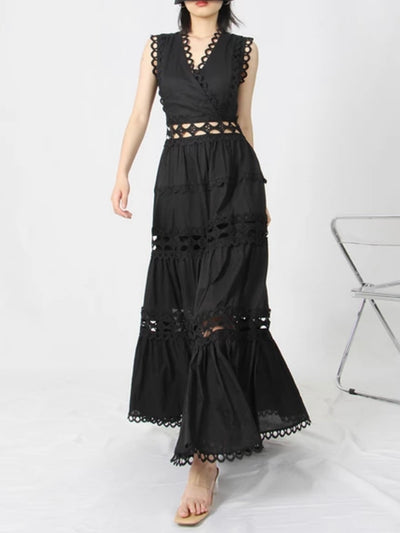Mimi black maxi dress