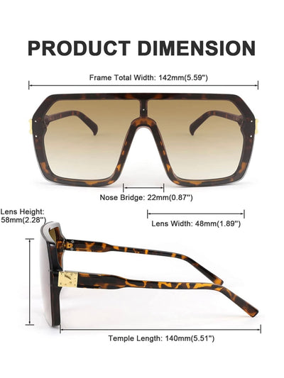 Brown pentagonal sunglasses