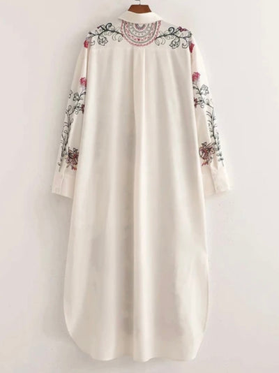 Off White embroidered flowers midi dress