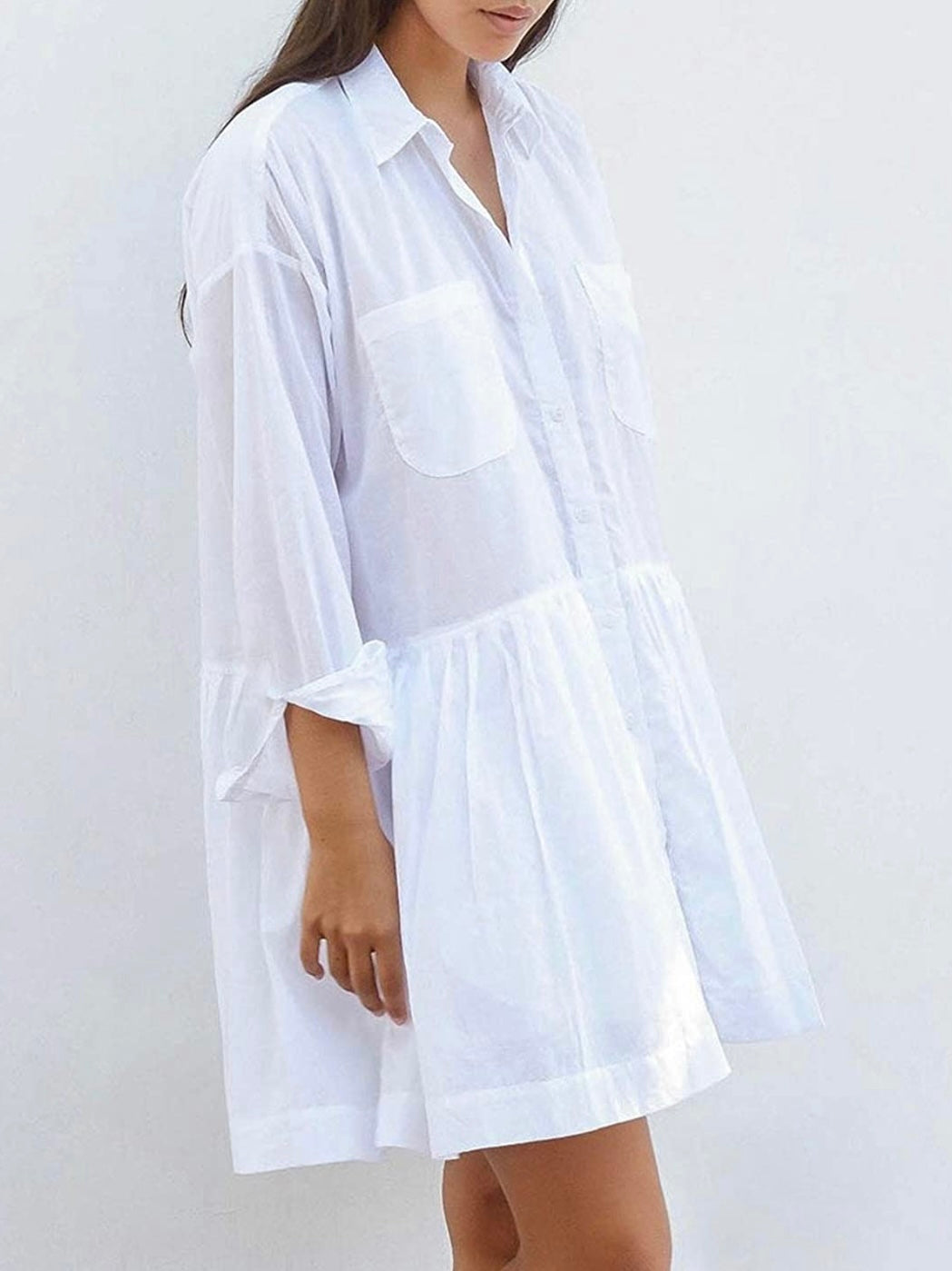 White beach short dress/long shirt