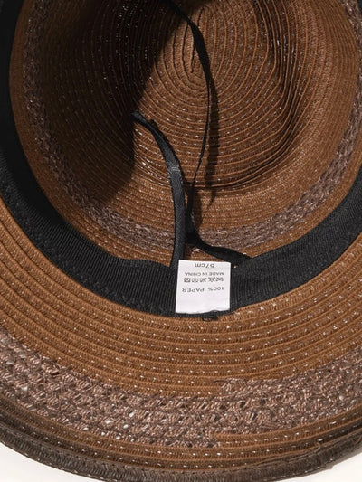 Brown color straw hat