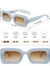 Retro light blue square sunglasses