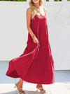 Red maxi dress