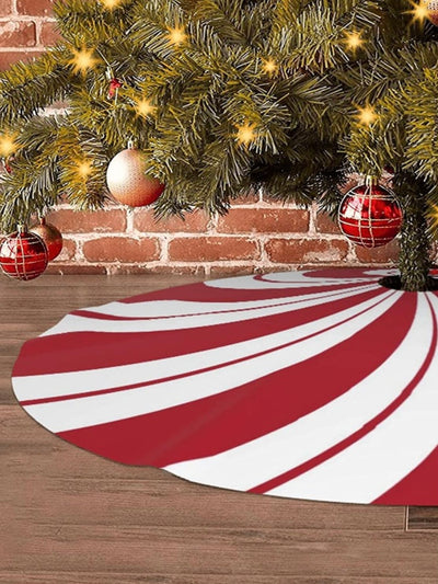 Candy print Christmas tree skirt