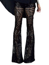 Flare sequins silver and black pants