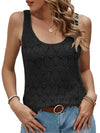 Black knitted tank top