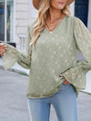 Light green bishops sleeves blouse