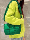 Emerald green handbag shoulder and crossbody