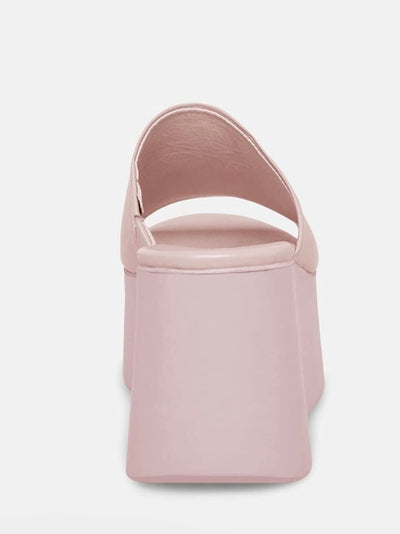 Pink high heels platform sandals
