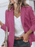 Fuchsia blazer draped sleeves