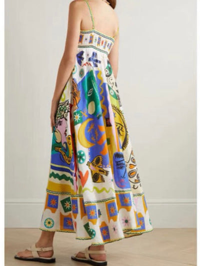 Le soleil flowers print maxi dress