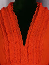 Orange elegant ruffle maxi dress