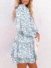 White and blue short dress