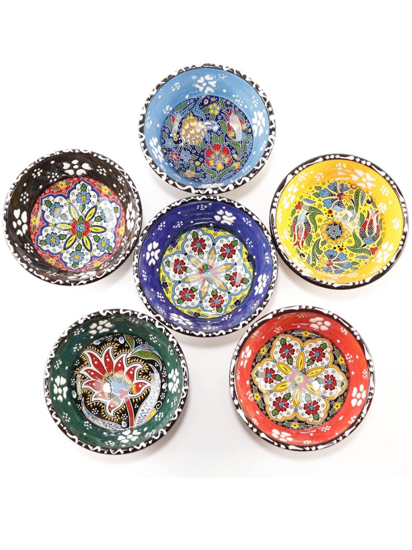 Set of 6 handmade ceramic bowls