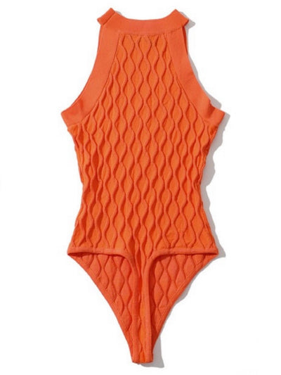 Wavy pattern one piece swimsuit