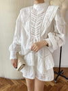 White set embroidered top and skirt