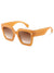 Caramel square sunglasses