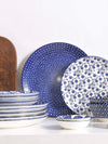 Set of 6 blue dinner plates