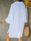 White loose beachwear dress cover up