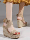 Summer platform espadrille wedge sandals