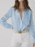 Light blue laced embroidered blouse