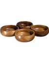 Set of 4 wood multipurpose bowls