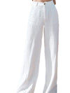 White boho beach summer pants