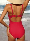 Red one piece swimsuit