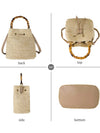 Beige boho handbag