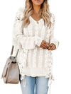 Off white lace crochet pullover sweater